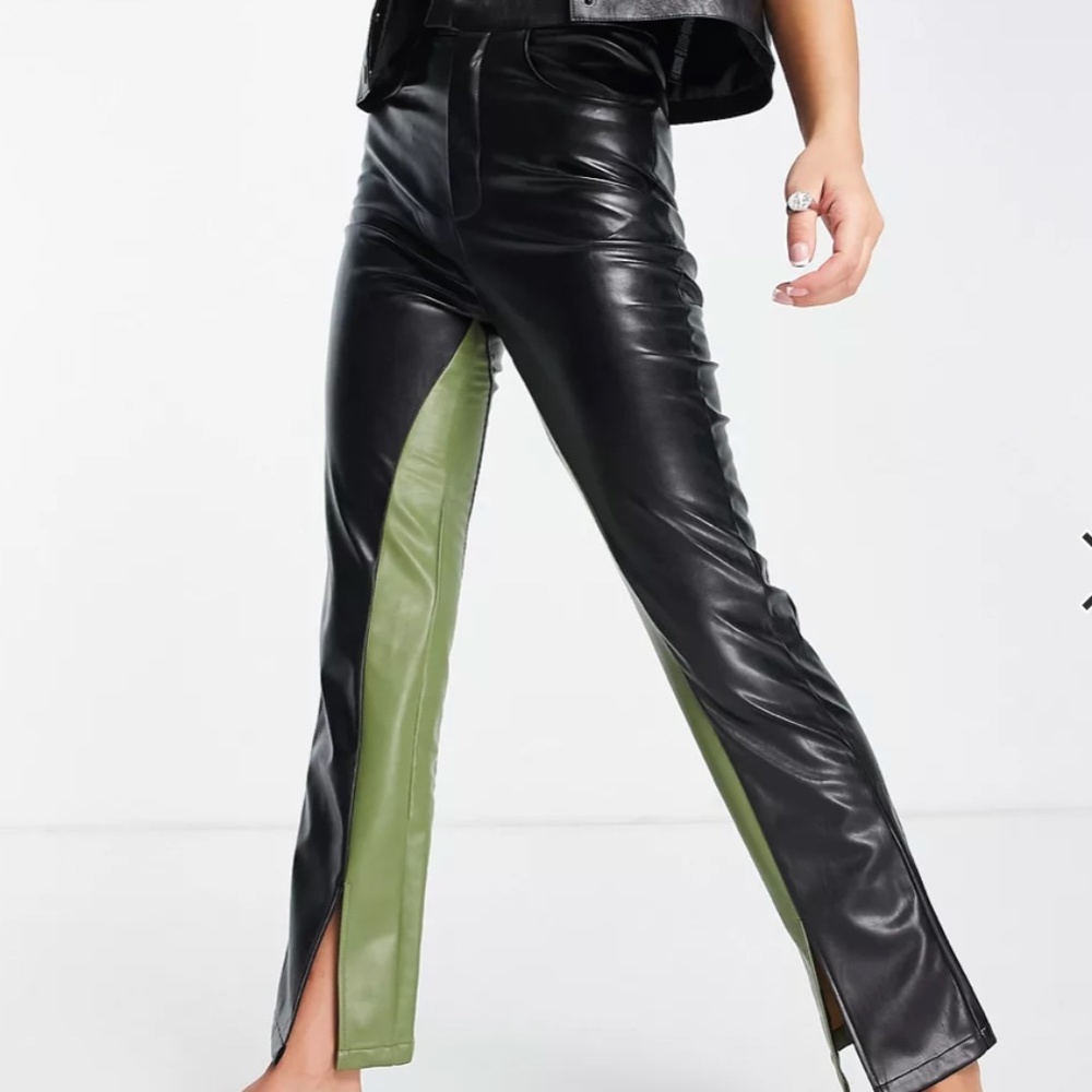 (NWT) AMY LYNN High Waist Faux Leather Pants - XS